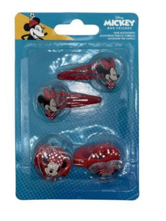 Martinelia Σετ Παιδικά Κοκαλάκια με Κλιπ / Λαστιχάκι Mickey and Friends #11 4τμχ