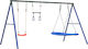 vidaXL Metal Double Swing 185x185x185cm Blue