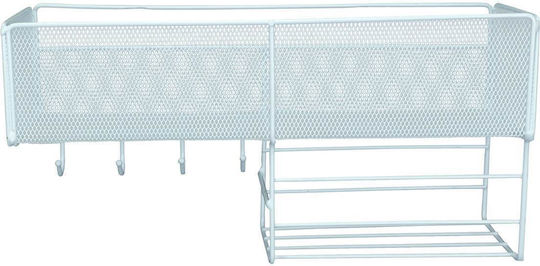 Uncle George Επιτοίχιο Ράφι Μεταλλικό 40x14x15εκ. Λευκό