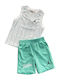 Kids' Set with Shorts Summer 2pcs White Jumpman Mvp