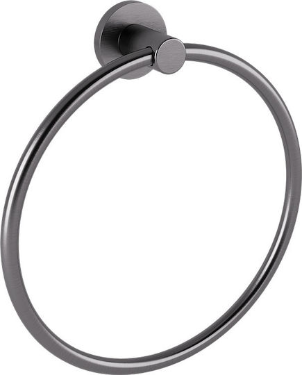 Verdi Omicron Single Wall-Mounted Bathroom Ring Black