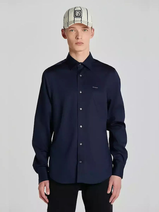 Gant Men's Shirt Long Sleeve Cotton dark blue