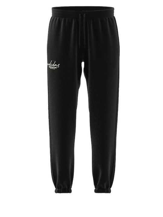 Adidas Men's Fleece Sweatpants with Rubber Black