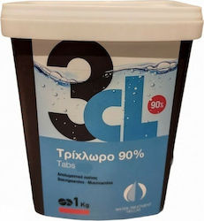 Water Treatment Hellas Τρίχλωρο Tablete multifuncționale pentru piscină în Tablete 1kg