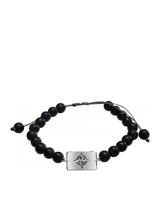 Ekan Herren Armband aus Weißgold 14K mit Diamant