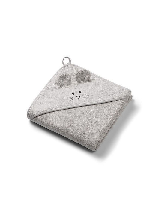 Babyono Baby Hooded Bath Towel Gray 100x100cm