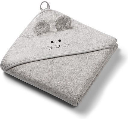 Babyono Baby Hooded Bath Towel Gray 100x100cm