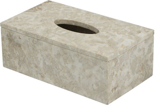 Artekko Θήκη για Χαρτομάντηλα Μπεζ 27x15x10cm 86452