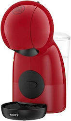 Krups Piccolo XS Καφετιέρα για Κάψουλες Dolce Gusto Πίεσης 15bar Red