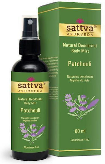 Sattva Sattva Натурален дезодорант за тяло Натурален дезодорант във формата на мист за тяло Пачули 80мл