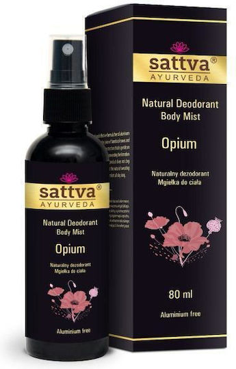 Sattva Sattva Natural Deodorant Body Mist Natural Deodorant In Form Body Mist Opium 80ml