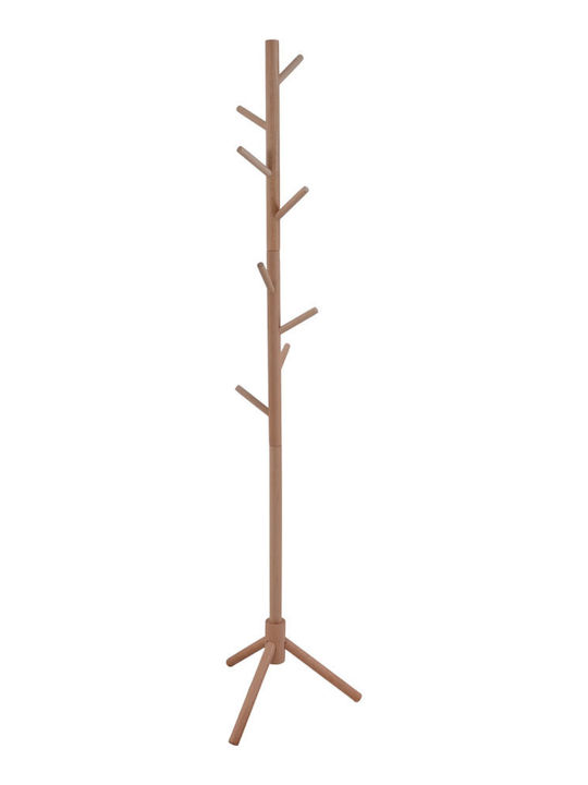 Wooden Coat Rack Brown 175cm