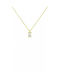 Gold Necklace 9k Zircon 4x6mm