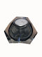 ForHome Candle Holder suitable for Tealights Crystal in Black Color 11x8cm 1pcs