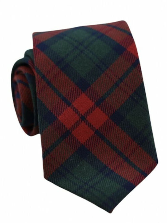 Checkered Red Green Tie 7.5cm