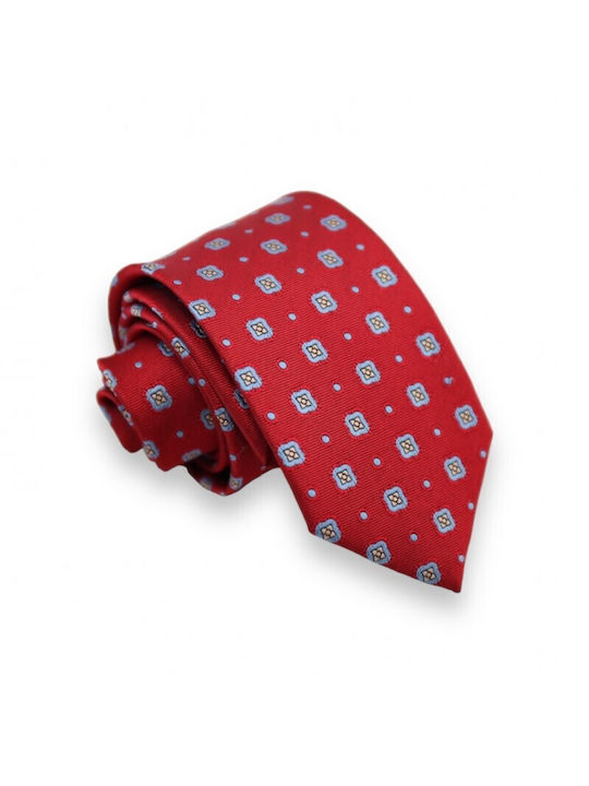 Red Blue Patterned Tie 6/7.5cm