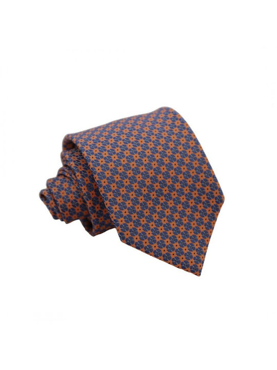 Orange Blaue Kreis Krawatte 6/8cm