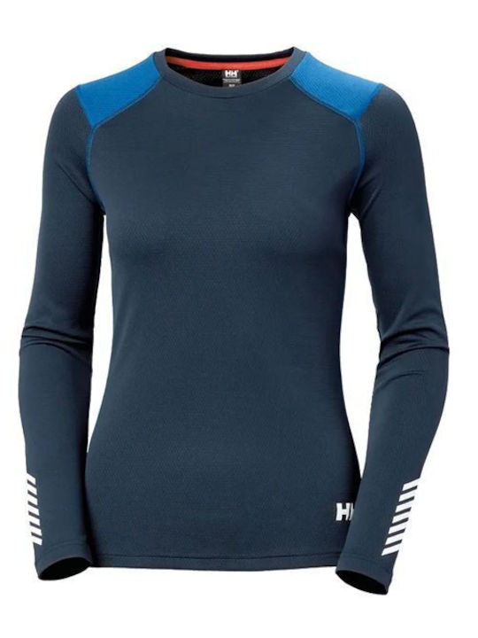 Helly Hansen Bluza termica pentru femei cu maneci lungi Albastru