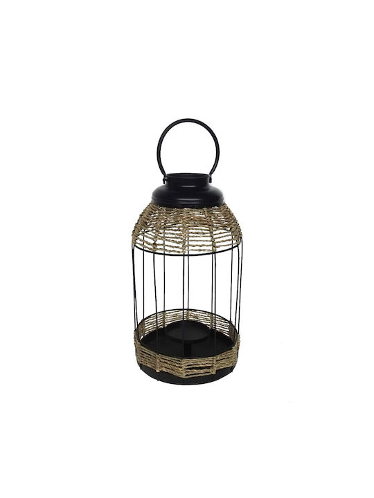 Artekko Metallic Lantern Black 24x24x43cm