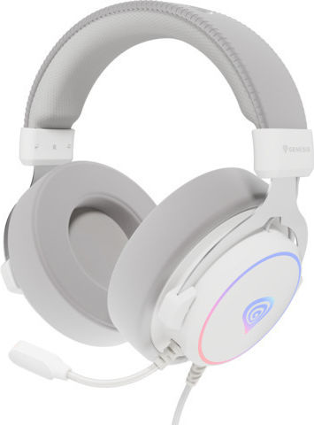 Genesis Neon 764 Over Ear Gaming Headset with Connection USB White