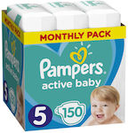 Pampers Active Baby Πάνες με Αυτοκόλλητο No. 5 για 11-16kg 150τμχ