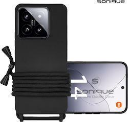 Silikonhülle mit Trageband Sonique Xiaomi Xiaomi 14 Schwarz