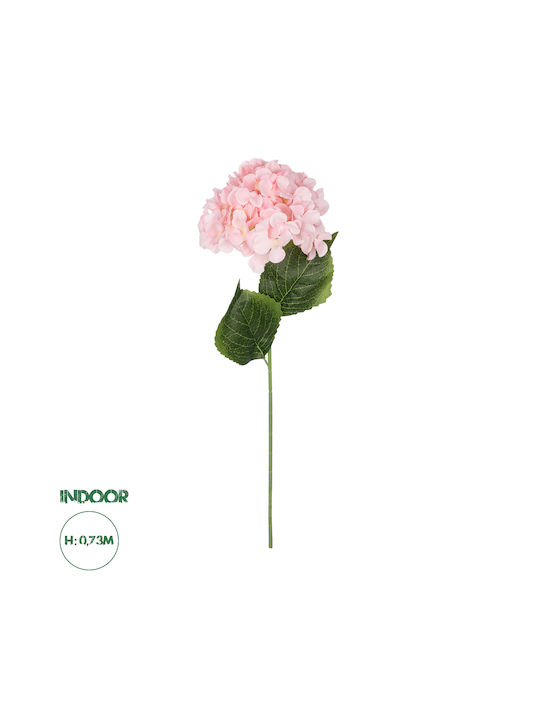 GloboStar Ramură Decorativă Artificială Hortensia Pink 73cm 1buc