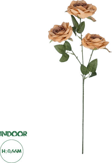 Decorative Artificial Flower Peach Pink 66cm GloboStar