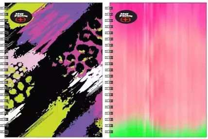 Spiral Notebook A4 2 Subjects No Fear Fluo Prints 348-31440