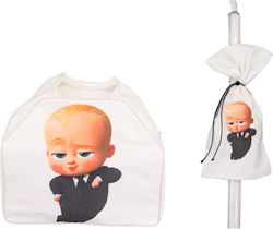 Makwedding Dekorative Kerzenlampe Taufdekorationen Tasche Und Stoff Bedruckt Für Taufkerze Baby Boss