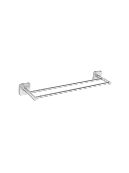 Karag Quattro Double Wall-Mounted Bathroom Rail ​50x50cm Silver