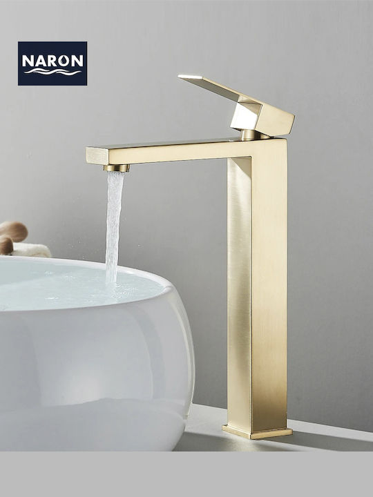 Naron Mixing Tall Sink Faucet Gold