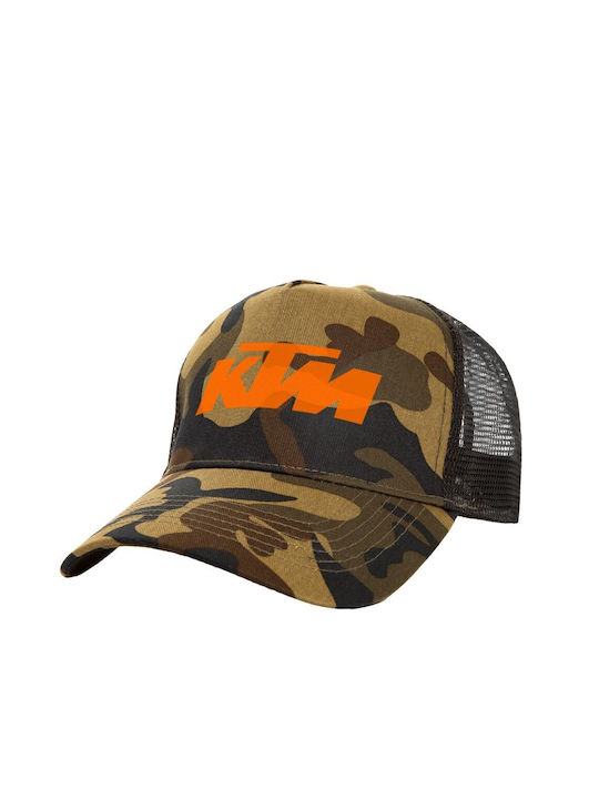 Ktm Adult Structured Trucker Mesh Cap Army Variant 100% Cotton Adult Unisex One Size
