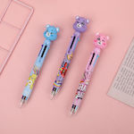 Pen 6 Colors Teddy Bears of Love Purple