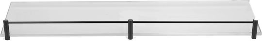 Karag Wall Mounted Bathroom Shelf Glass 60x11x4cm Black