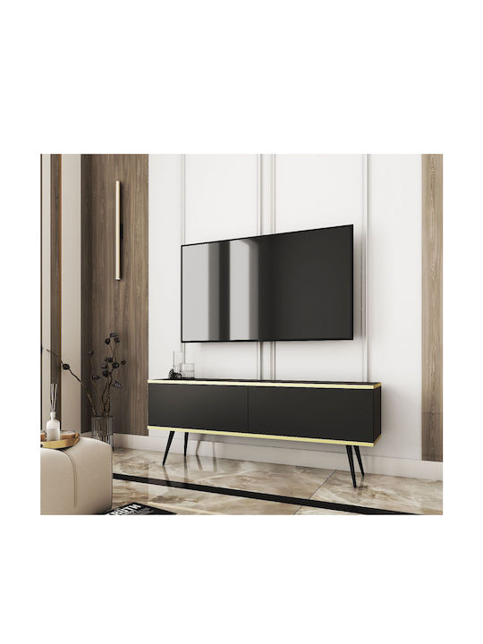 Έπιπλο Τηλεόρασης Ανθρακί + Μαύρο Μ135xΠ32xΥ53cm