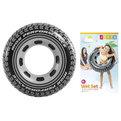 Intex Kids' Swim Ring with Diameter 91cm. from 9 Years Old Black Wheels