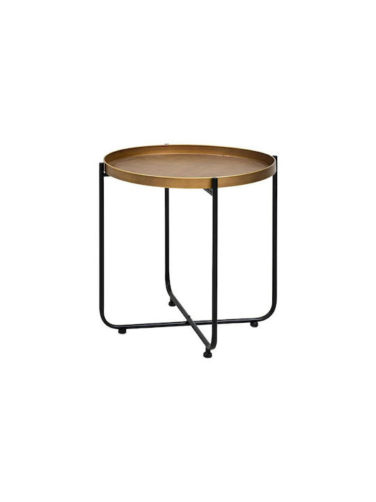 Masă Laterală Rotundă Fl026 Metalică Bronz M46xL50xÎ50cm