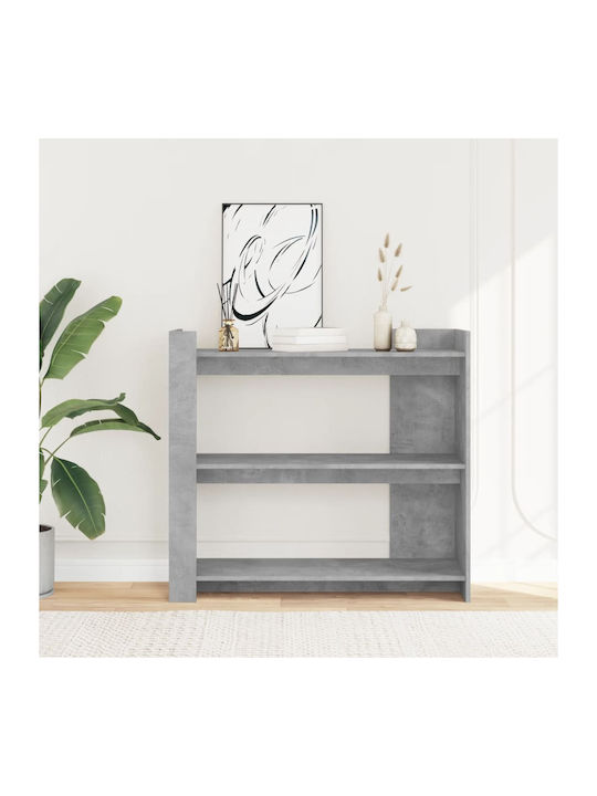 Rectangular Side Table Wooden Gray L100xW35xH90cm.