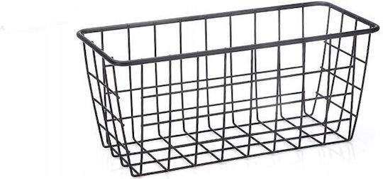 Επιτοίχια Ραφιέρα Μπάνιου Μεταλλική 29x12.5x12cm Μαύρη