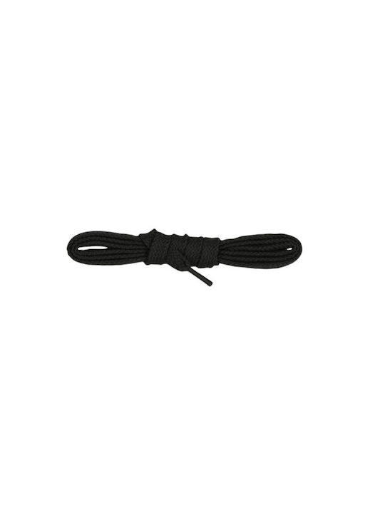 Bergal Laces Flat Black 200cm Κορδονια Πλακε 180 Εκατοστα Δεν Λυνονται Χρωμα Μαυρα