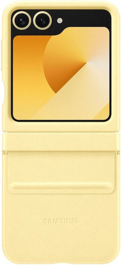 Samsung Back Cover Leather / Synthetic Leather Yellow (Samsung Galaxy Flip6)