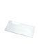 Plate Shallow Rectangular Glass White 8x8cm