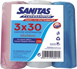 Sanitas Săculeți de Gunoi Capacitate 25lt 56x46cm 3x30buc Colorate Sanitas Săculeți de Gunoi Capacitate 25lt 56x46cm 3x30buc Colorate