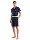 Emporio Armani Men's Summer Pajamas Set Blue