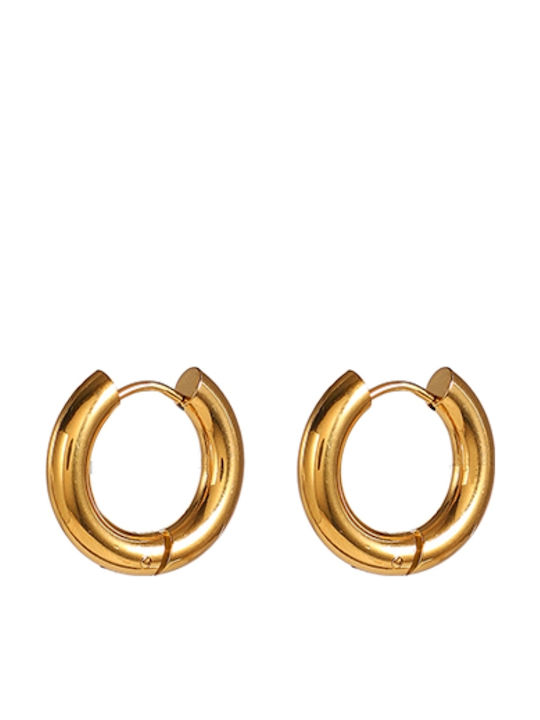 Callajewels Earrings Hoops made of Steel Gold Plated