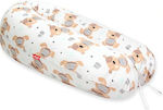 Scamp Nursing Pillow White Brown Bears