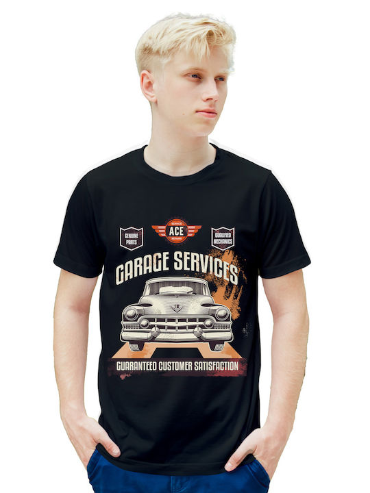 T-shirt Retro Car Pop Culture Black