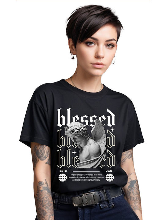 T-shirt Blessed Pop Culture Black