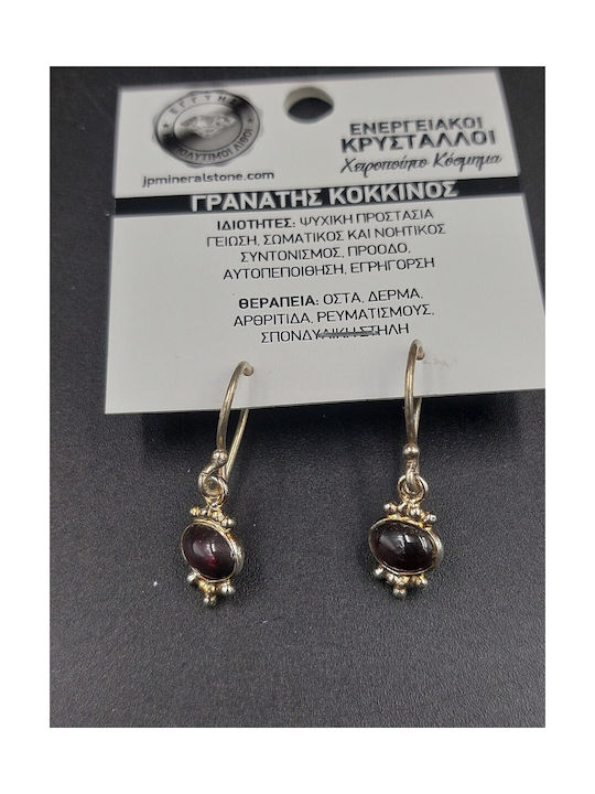 Earrings Silver Garnet